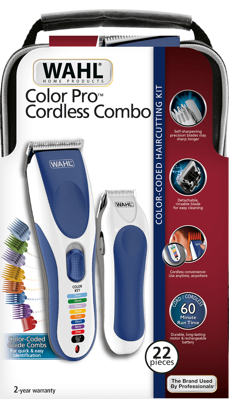 wahl hair clippers color pro cordless